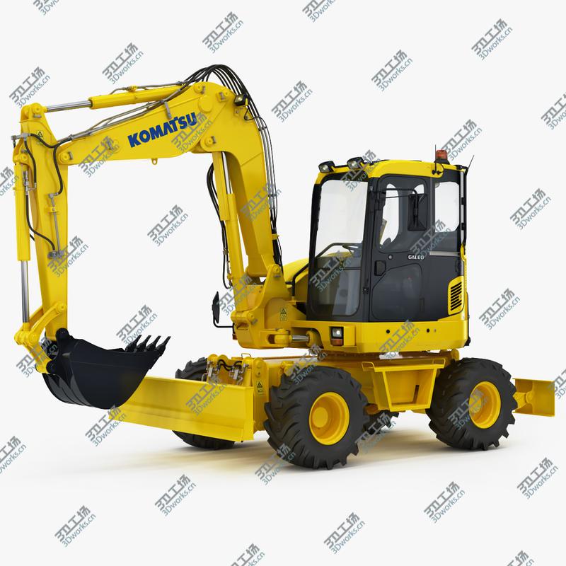 images/goods_img/202104091/3D Wheeled Excavator Komatsu PW98MR-8 New 2/1.jpg